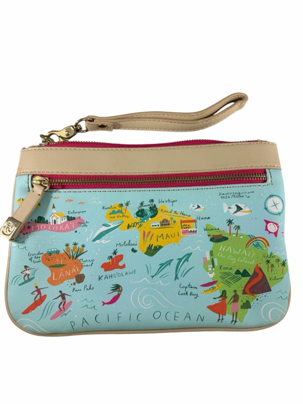 Spartina 449 Hawaiian Islands Zip Wristlet - Picture 2 of 10